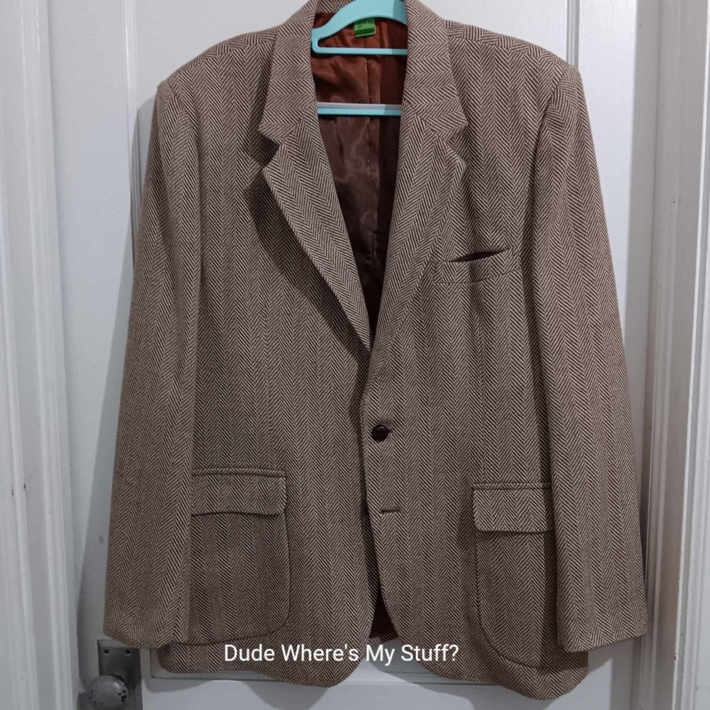 JOE NAMATH SIGNATURE COLLECTION BLAZER - SIZE 46 REGULAR - POLYESTER WOOL BLEND